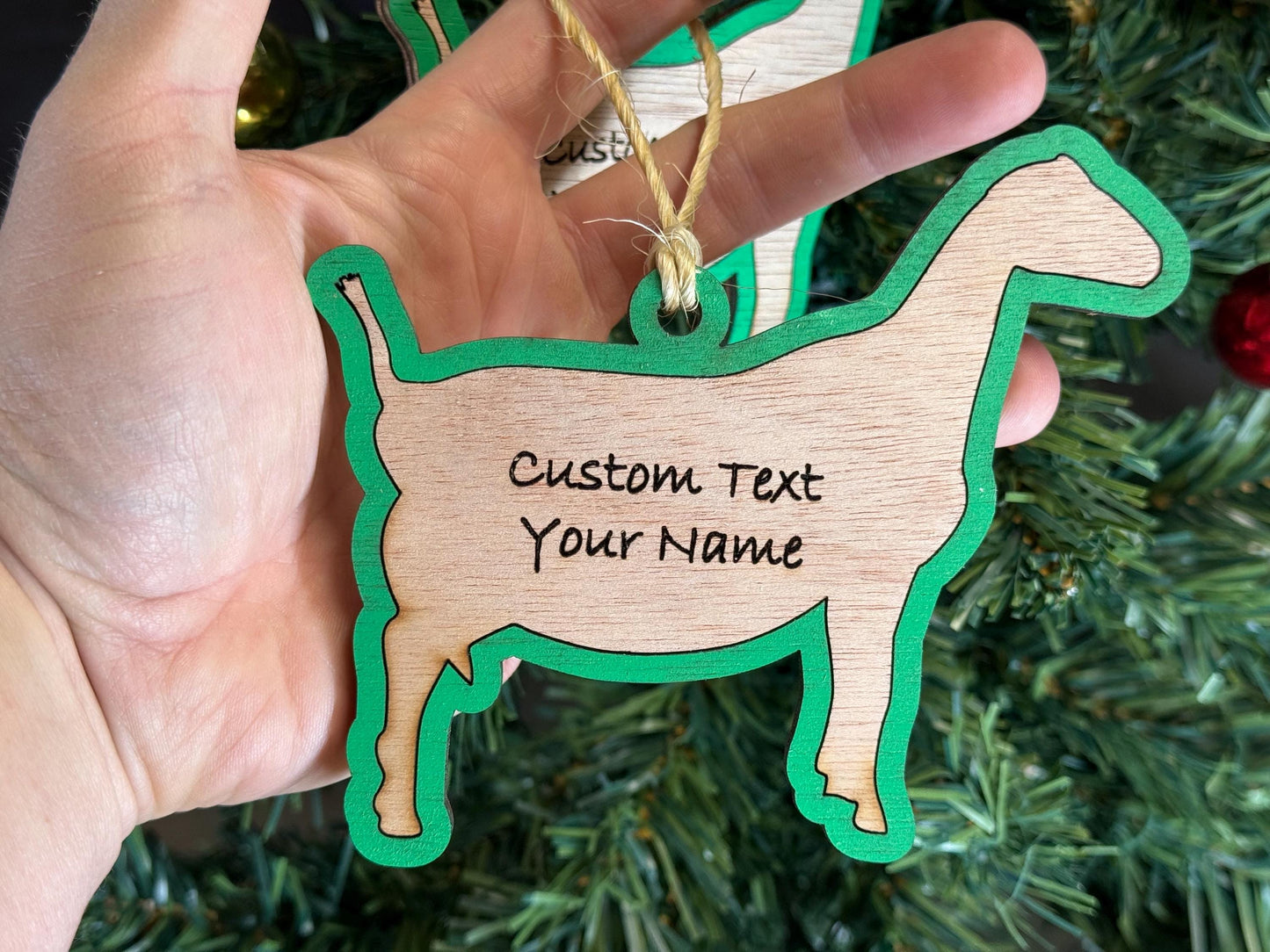 Goat-Lamancha Ornament for Goat Lovers on Christmas. Good for a Buyers Gift, Thank you Gifts, Goat Gift or for Goat Mom