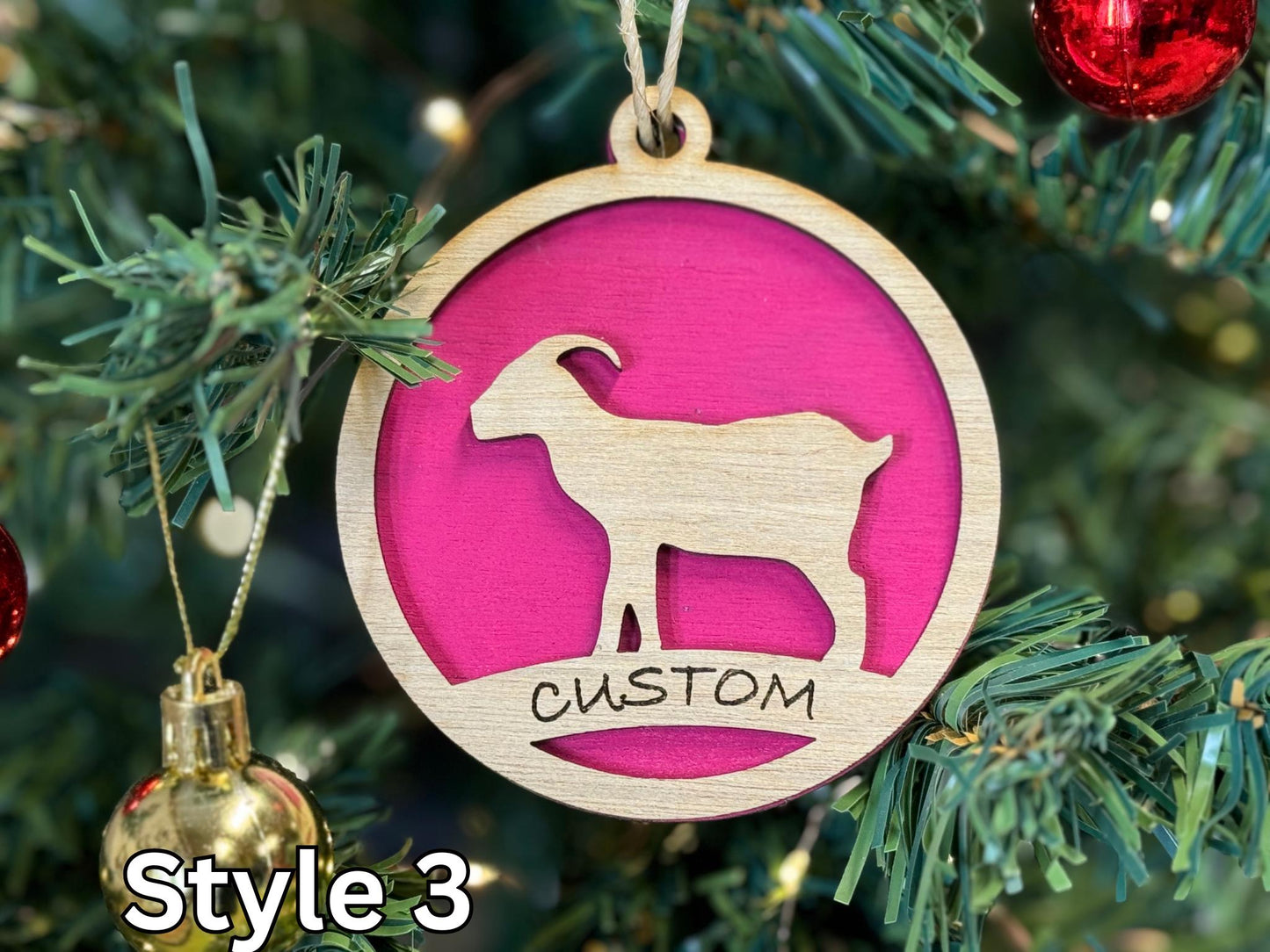 Goat Ornaments for Christmas, livestock, animal, farm, rustic, wooden, gift idea, award, thank you gift buyer gift Alpine Nigerian Nubian