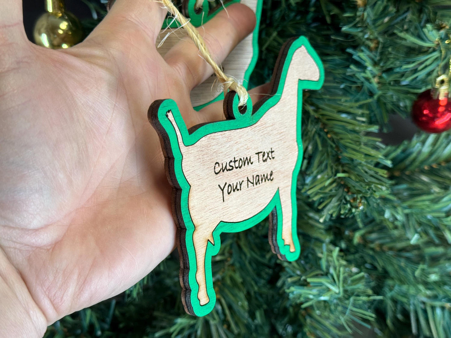 Goat-Lamancha Ornament for Goat Lovers on Christmas. Good for a Buyers Gift, Thank you Gifts, Goat Gift or for Goat Mom