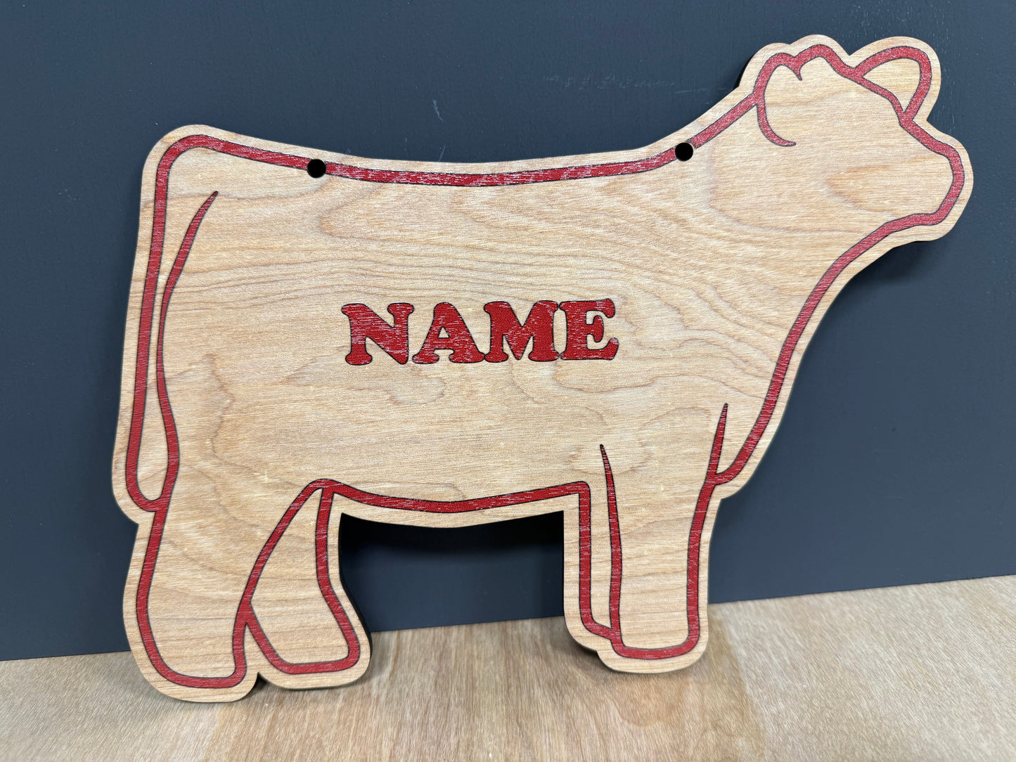 Heifer Stall Sign Customizable Wooden