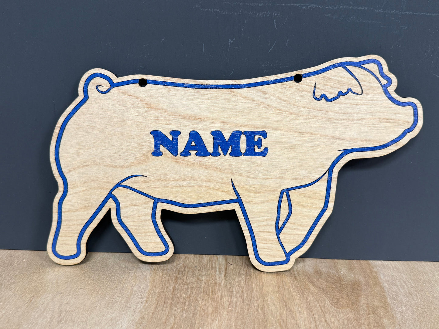 Duroc Market Hog Stall Sign Customizable Wooden Pig