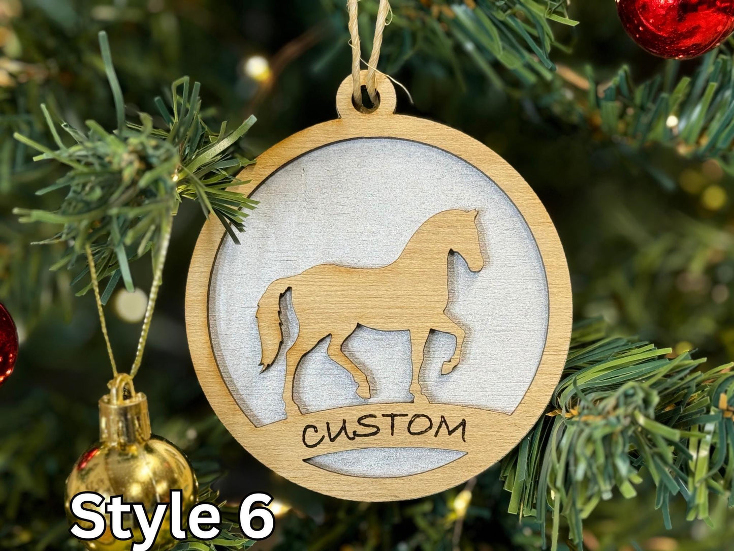 Horse Ornaments for Christmas, livestock, animal, farm, rustic, wooden, gift idea, award, Equine, Mare, Stallion, Mustang, Hunter Jumper