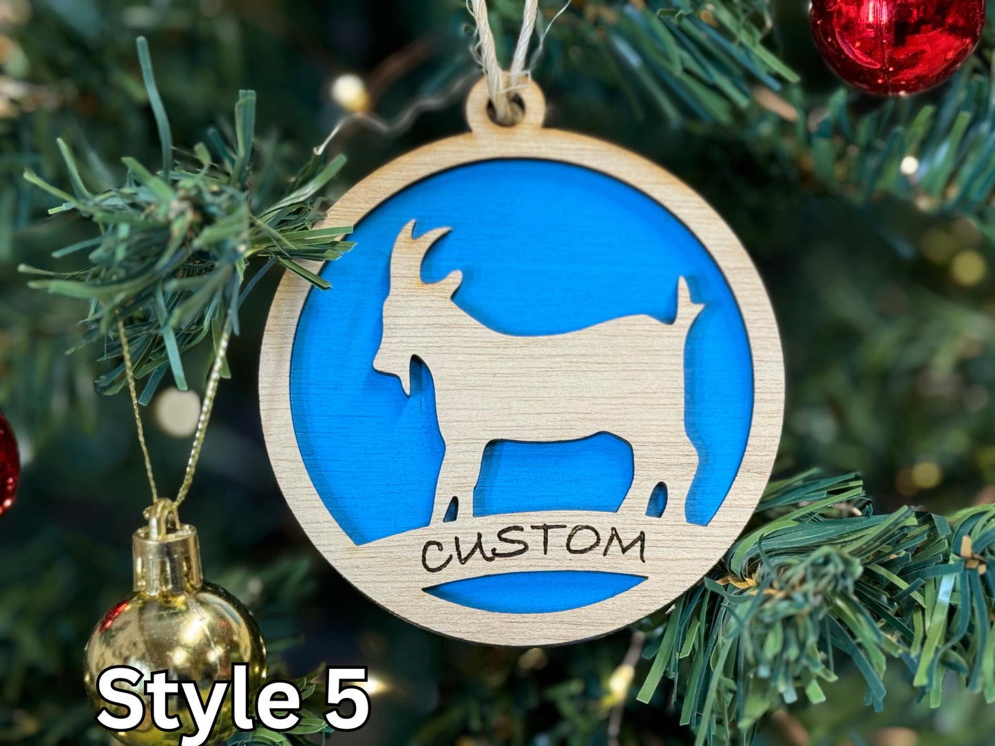 Goat Ornaments for Christmas, livestock, animal, farm, rustic, wooden, gift idea, award, thank you gift buyer gift Alpine Nigerian Nubian
