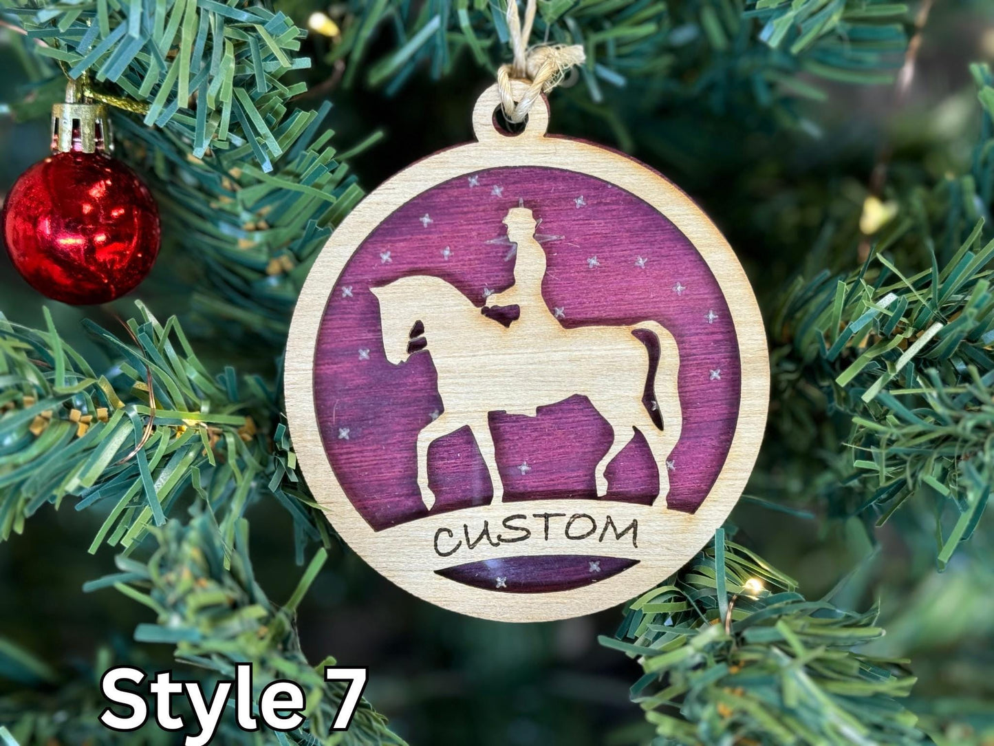 Horse Ornaments for Christmas, Thank you gift idea or 4H Club, livestock, animal, farm, rustic, wooden