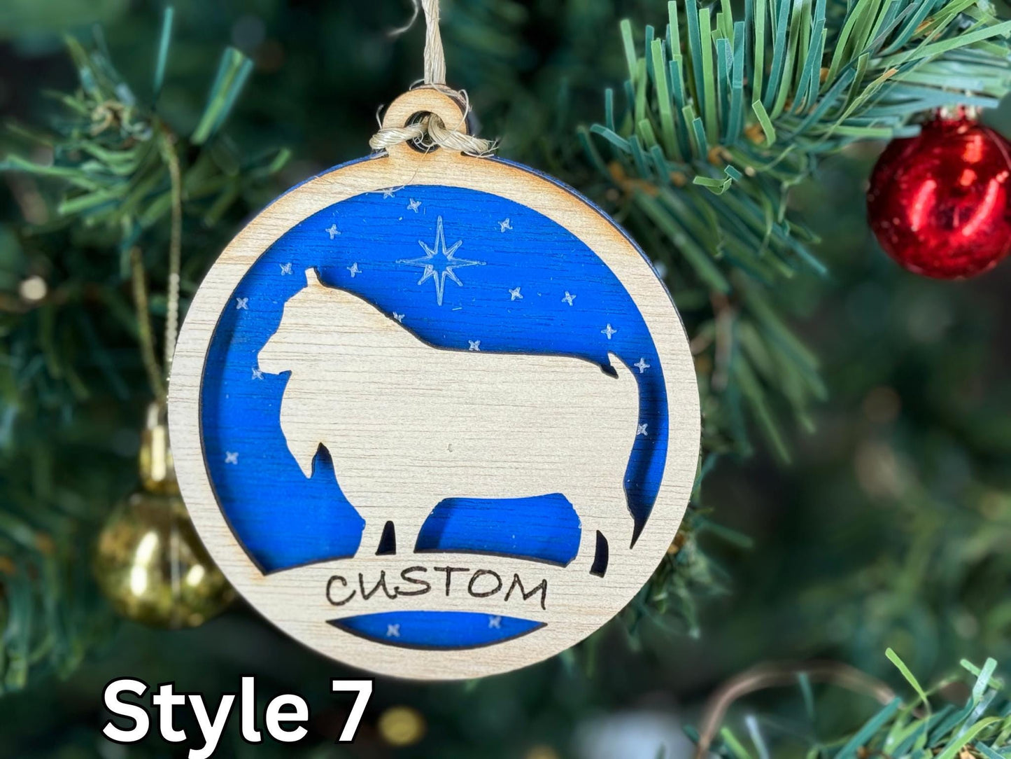 Goat Ornaments for Christmas, Thank you gift idea, Buyer Gift, or 4H Club, livestock, animal, farm, rustic, wooden