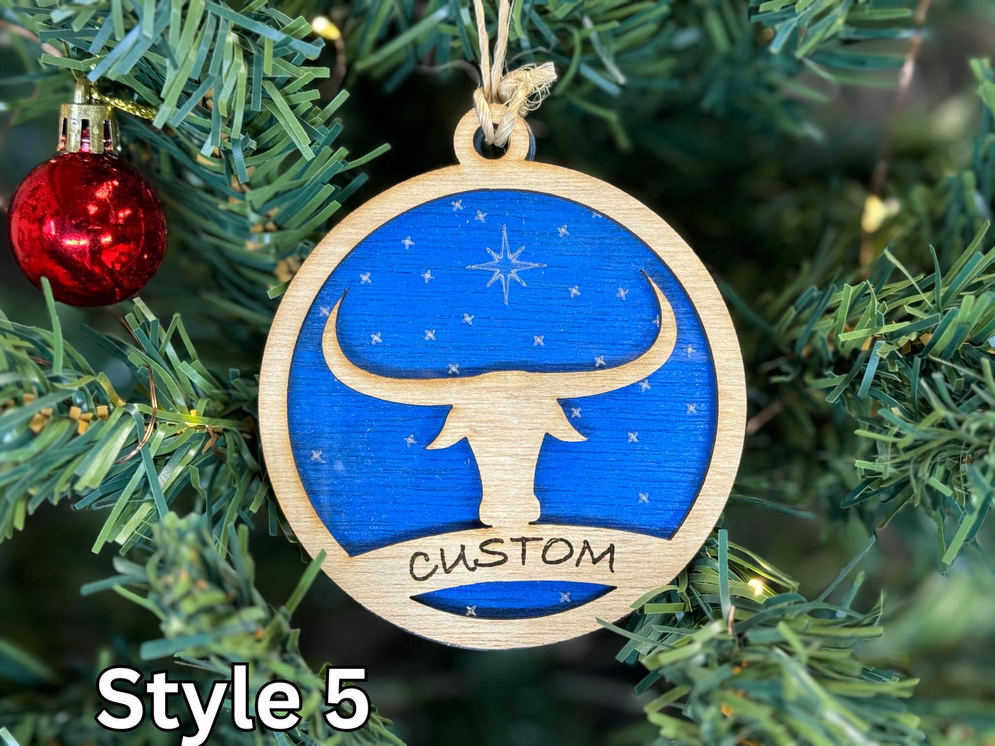 Cattle Ornaments for Christmas, Thank you gift idea, Buyer Gift, or 4H Club, livestock, animal, farm, rustic, wooden steer heifer cow