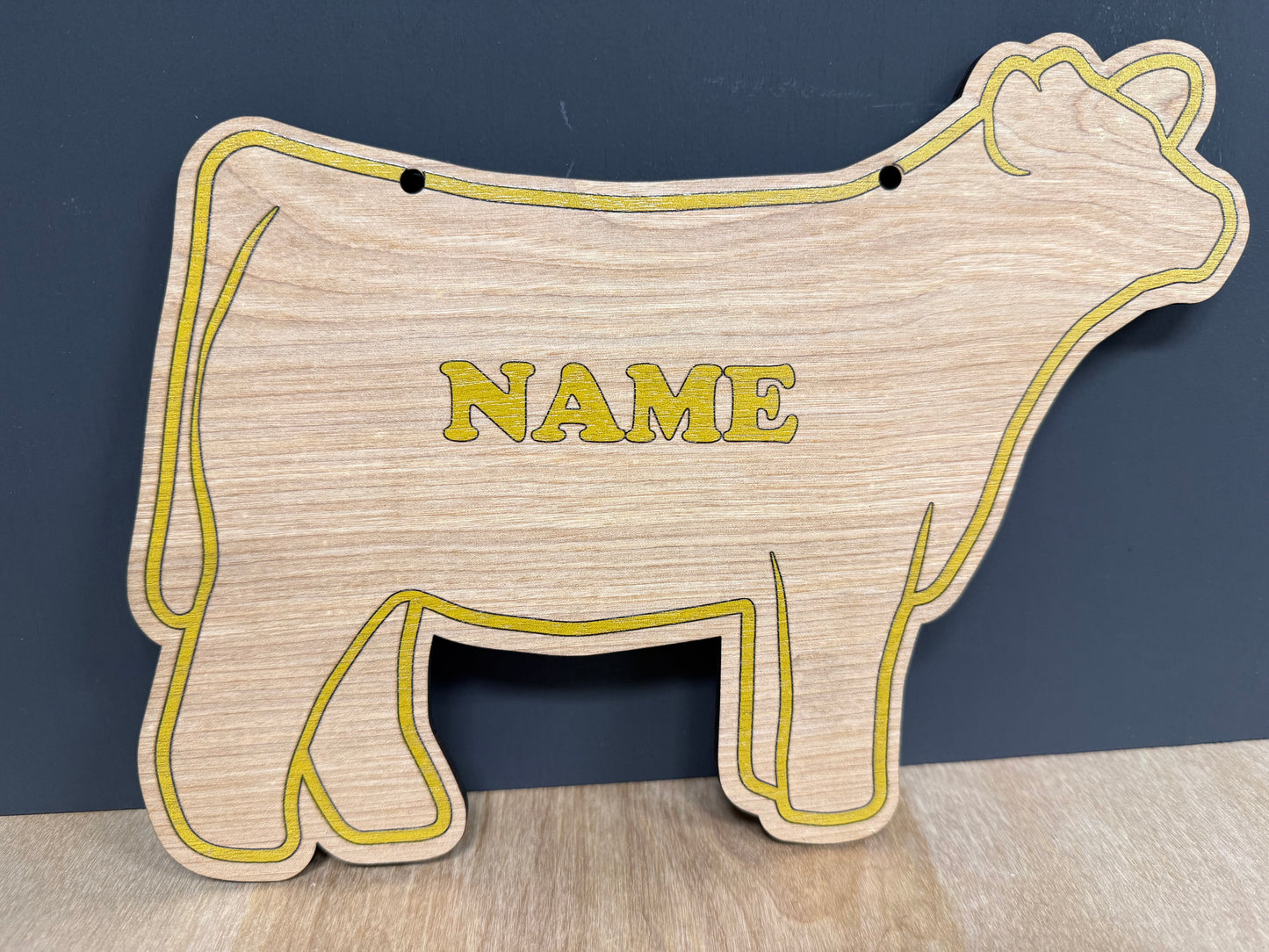 Heifer Stall Sign Customizable Wooden