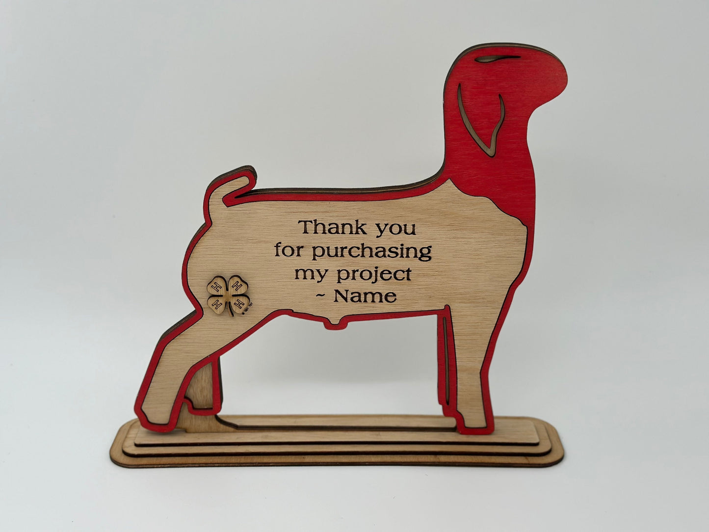 Goat-Market Boer Buyers Thank You Gift or Sponsor Gift Auctions Perfect County Fair Junior Livestock Show Award Trophy 4H