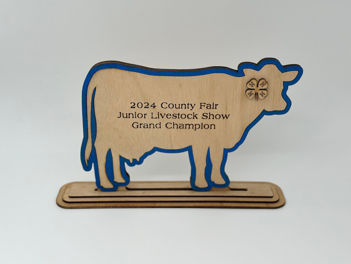 Cattle-Dairy Cow Show Award for livestock show expo 4H 4-H Trophy Cow Bovine Cattle