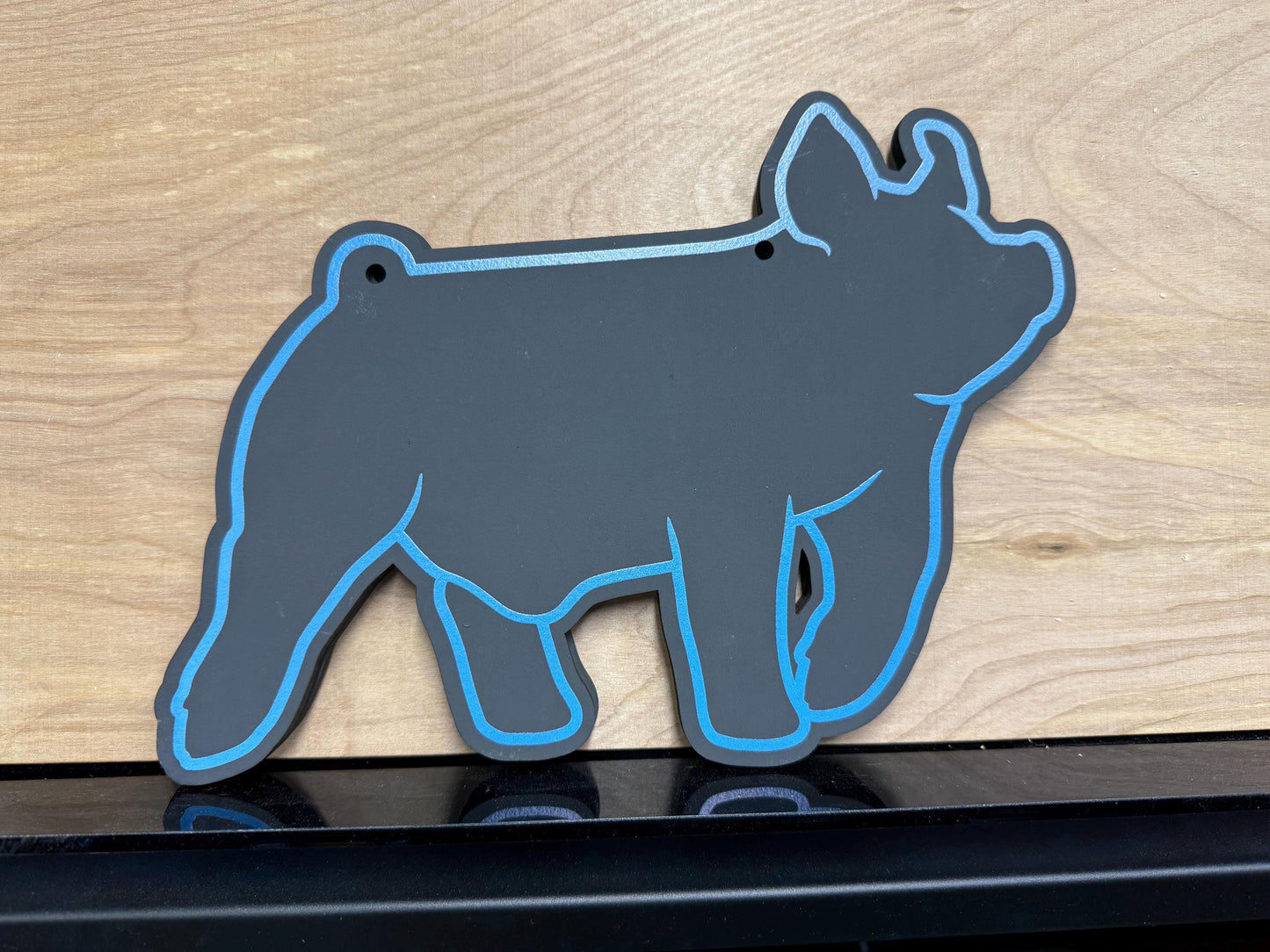 Chalk hog stall sign for livestock shows or county fairs market hog pig barrow