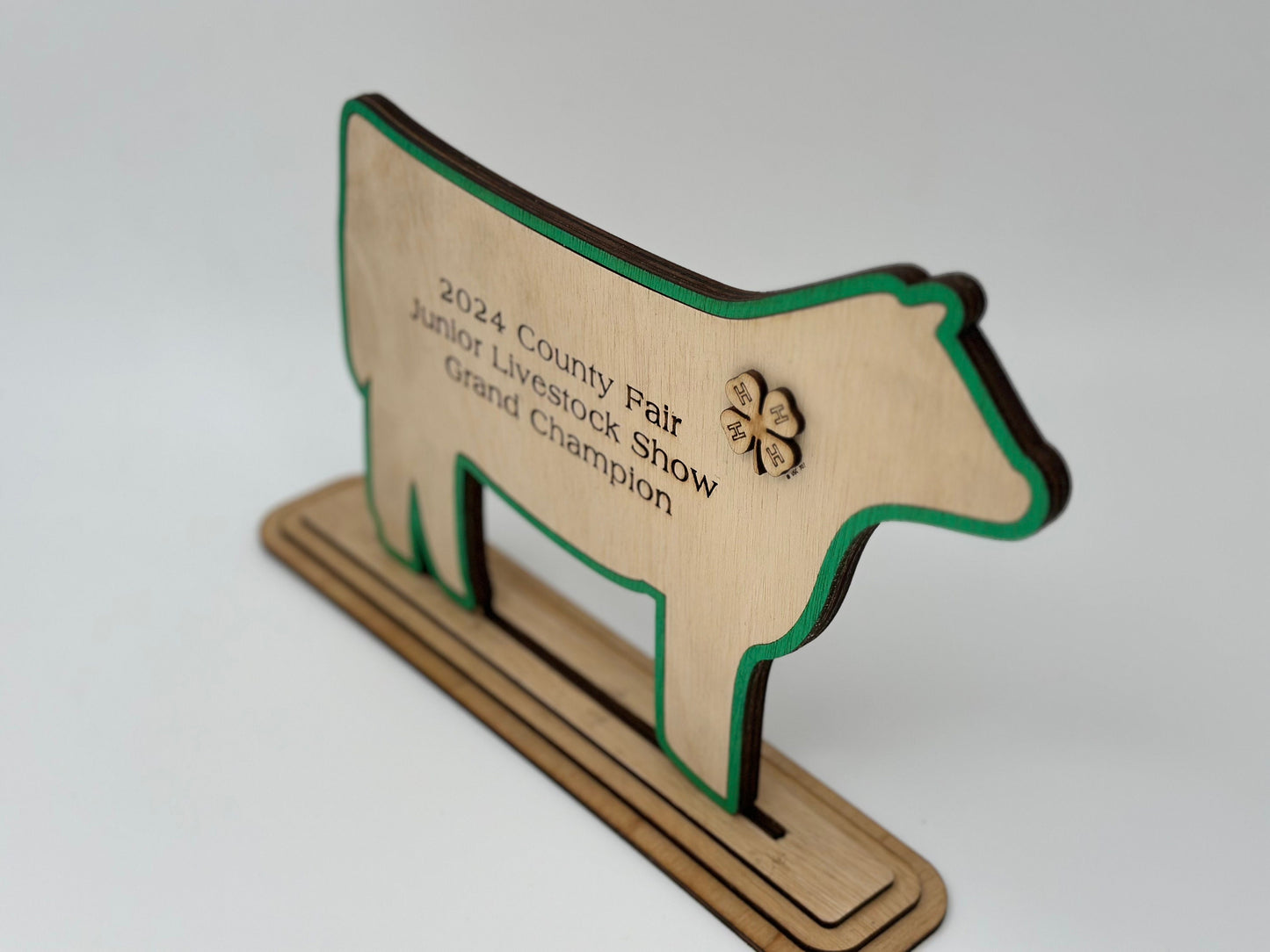 Cattle-Heifer Show Award for livestock shows Cow Bovine Cattle 4H 4-H Trophy