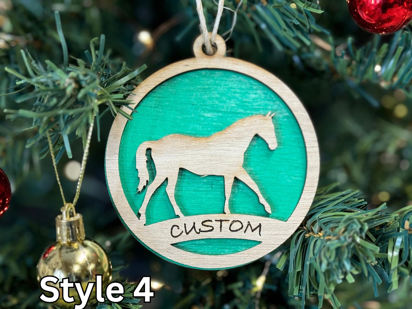 Horse Ornaments for Christmas, livestock, animal, farm, rustic, wooden, gift idea, award, Equine, Mare, Stallion, Mustang, Hunter Jumper