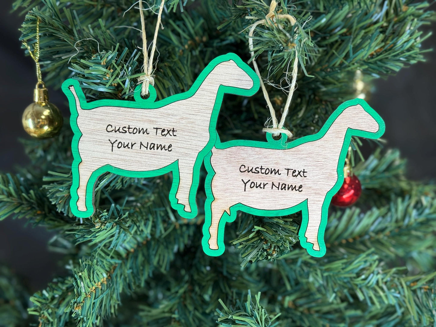 Goat-Lamancha Ornament for Goat Lovers on Christmas. Good for a Buyers Gift, Thank you Gifts, Goat Gift or for Goat Mom