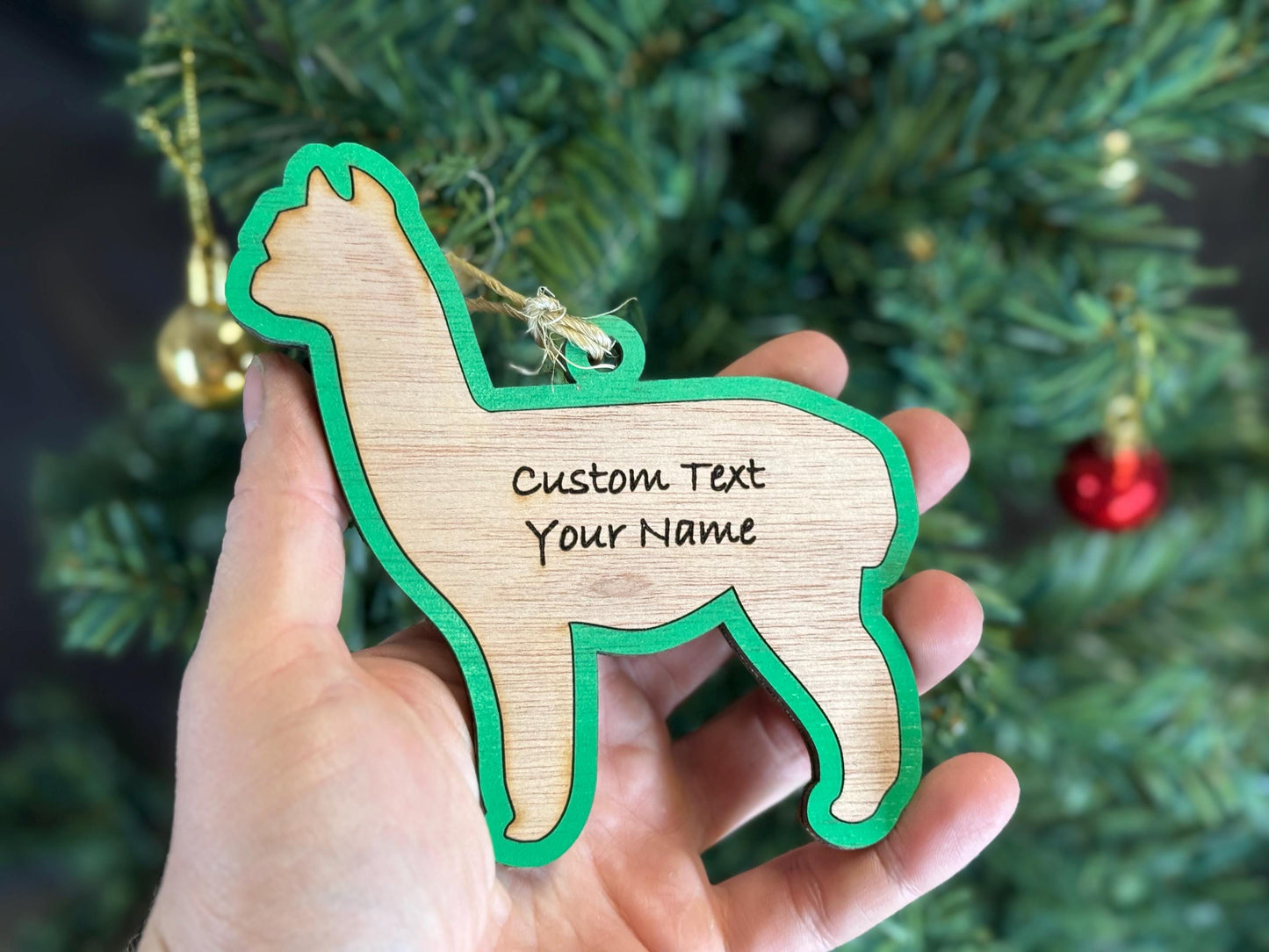Alpaca Ornament for Alpaca Lovers on Christmas. Good for a Thank you Gift, Alpaca Gift or for Alpaca Mom