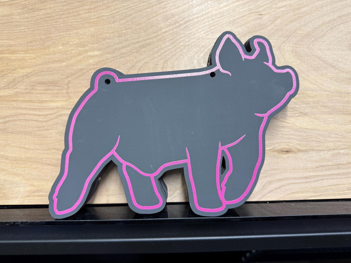 Chalk hog stall sign for livestock shows or county fairs market hog pig barrow