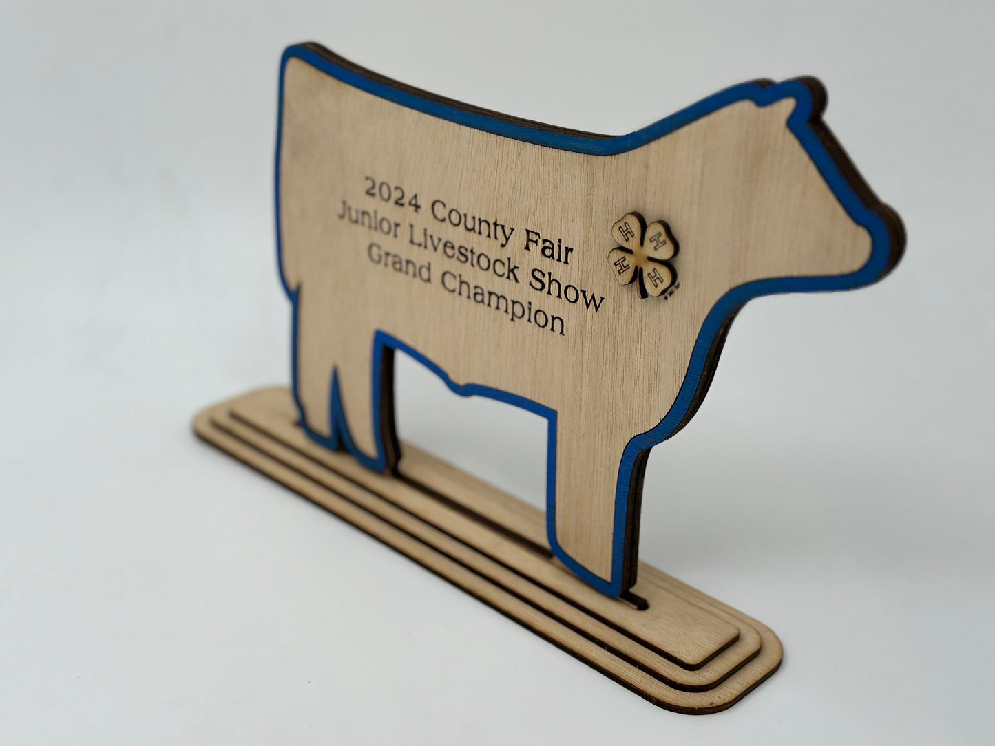Cattle-Steer Show Award for livestock show expo 4H 4-H Trophy Cow Bovine Cattle Market