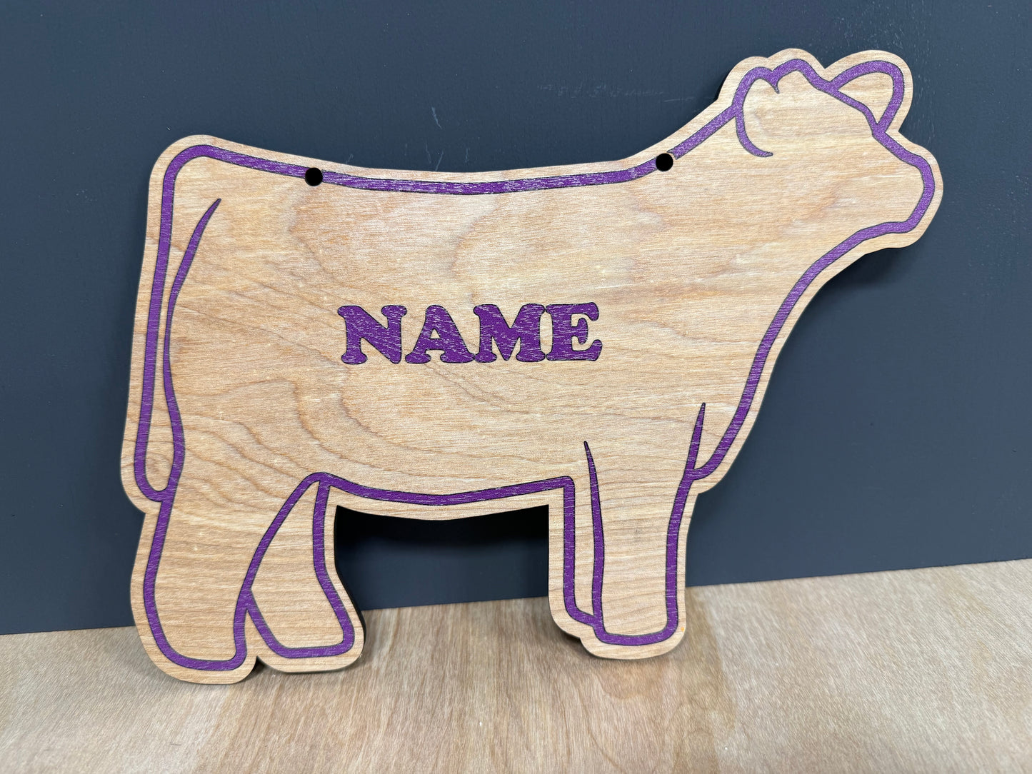 Heifer Stall Sign Customizable Wooden