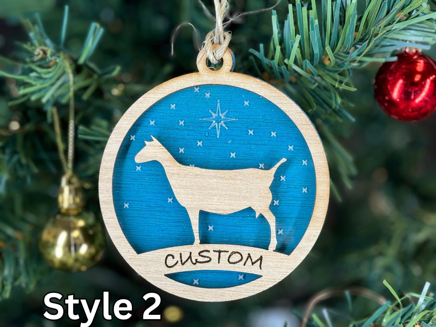 Goat Ornaments for Christmas, Thank you gift idea, Buyer Gift, or 4H Club, livestock, animal, farm, rustic, wooden