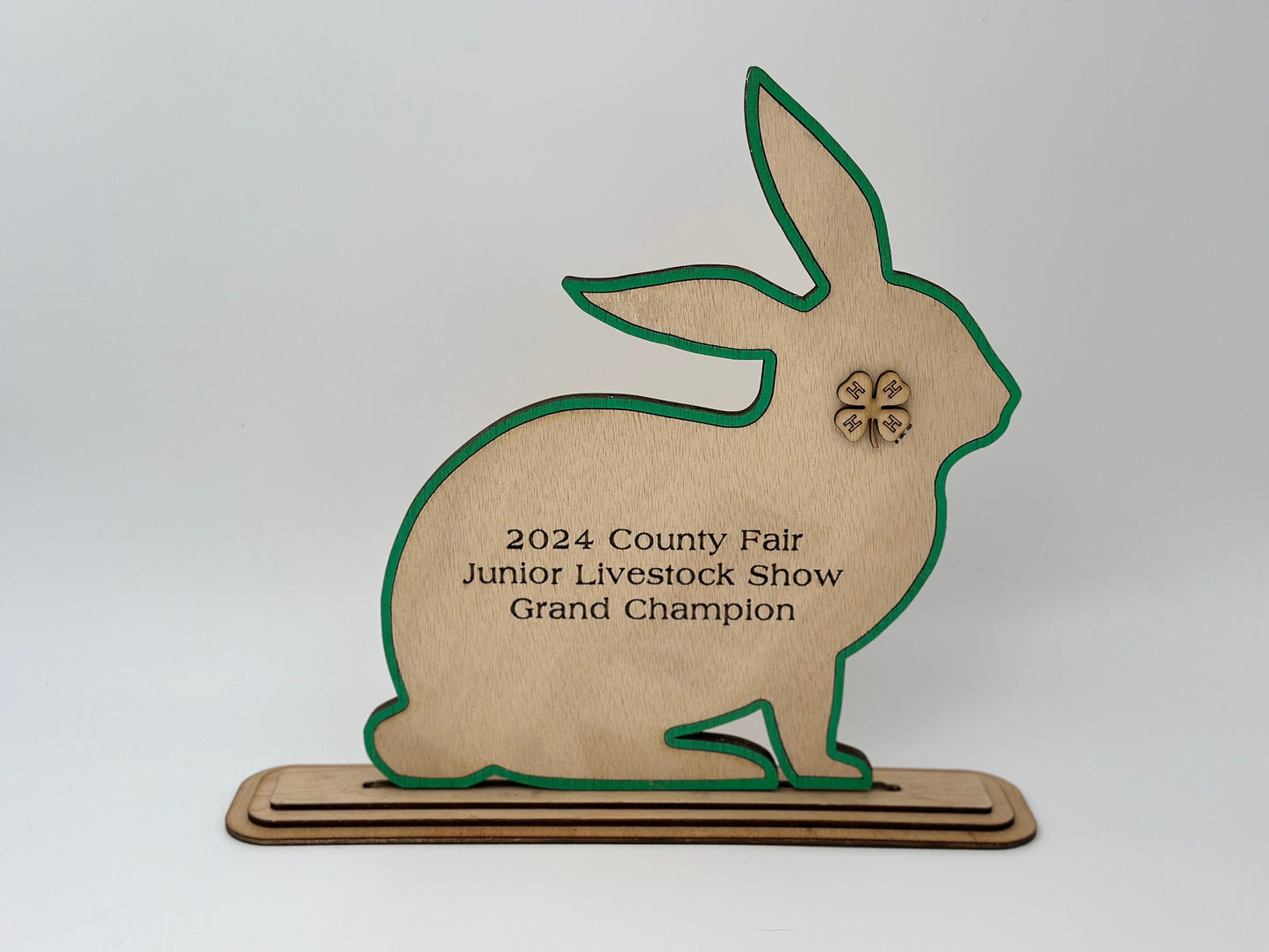 Rabbit Show Award for livestock show expo 4H 4-H Trophy