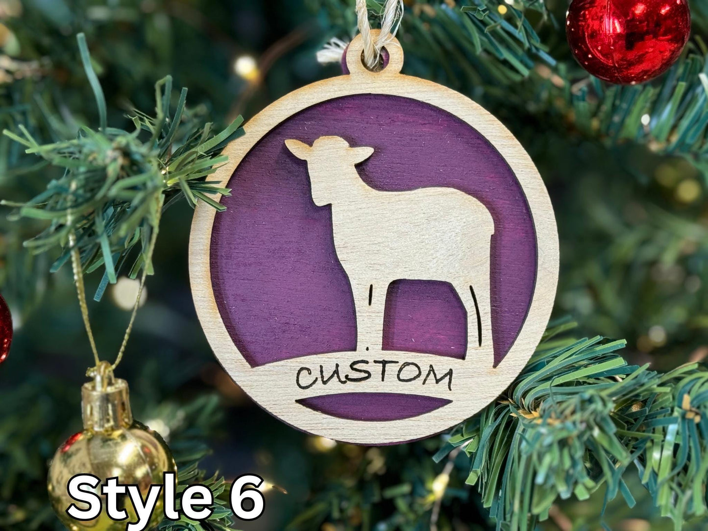 Lamb Ornaments for Christmas, livestock, animal, farm, rustic, wooden, gift idea, award, buyer gift thank you gift