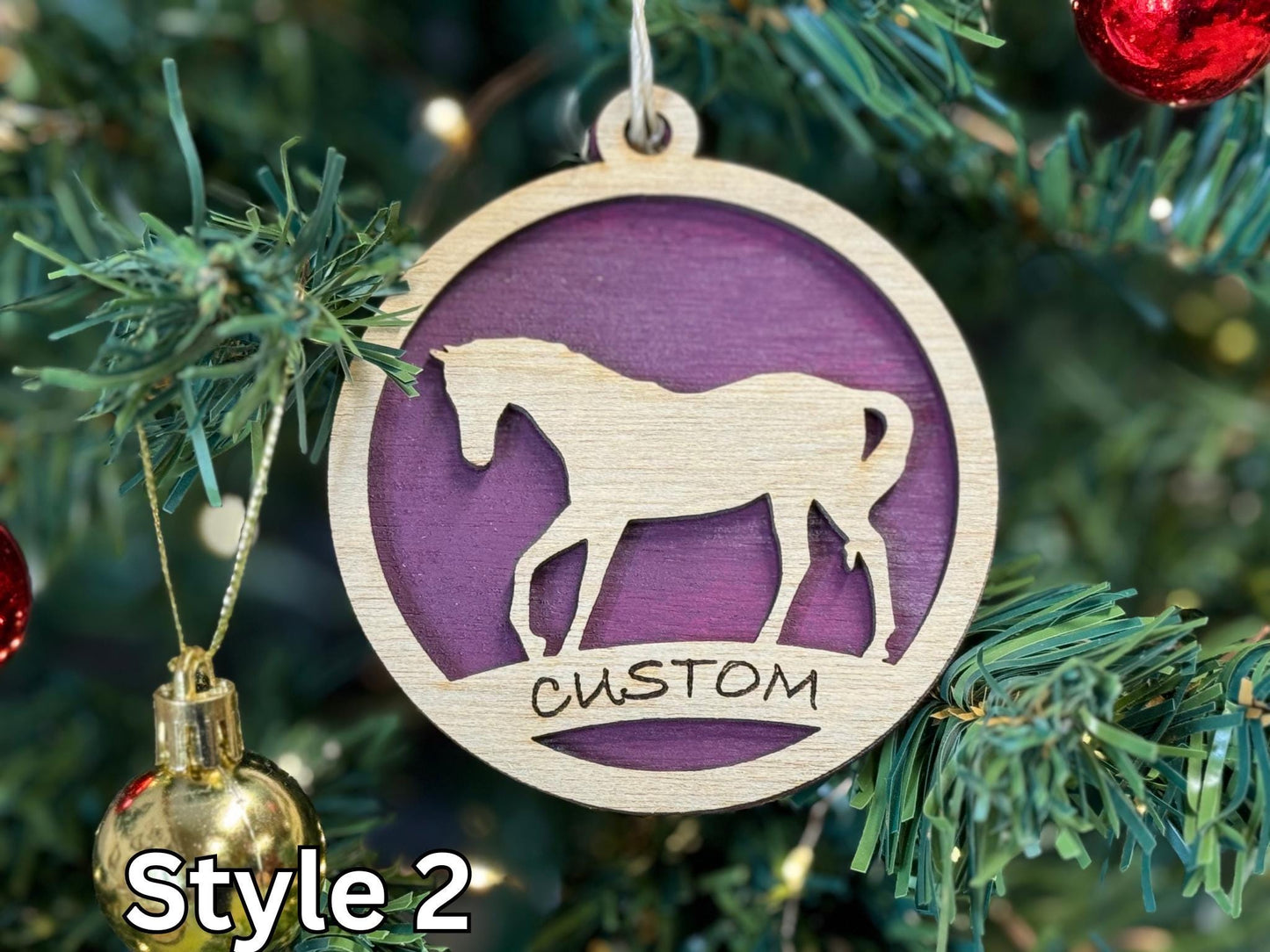 Horse Ornaments for Christmas, livestock, animal, farm, rustic, wooden, gift idea, award, Equine, Mare, Stallion, Mustang, Hunter Jumper
