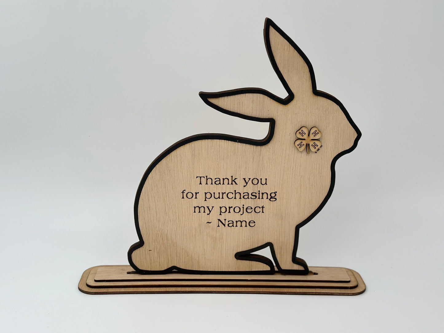 Rabbit Buyers Thank You Gift or Sponsor Gift Auctions Perfect County Fair Junior Livestock Show Award Trophy 4H Market