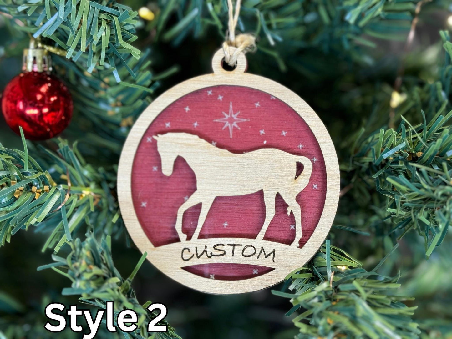 Horse Ornaments for Christmas, Thank you gift idea or 4H Club, livestock, animal, farm, rustic, wooden