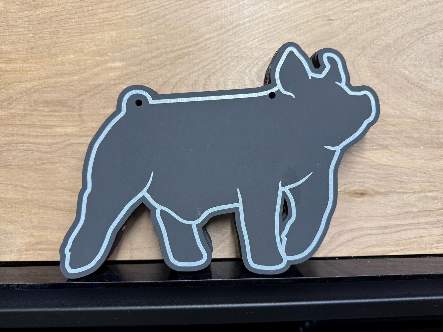 Chalk hog stall sign for livestock shows or county fairs market hog pig barrow