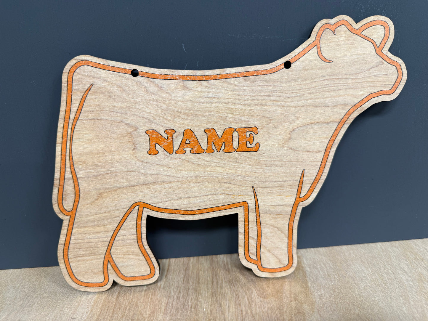 Heifer Stall Sign Customizable Wooden