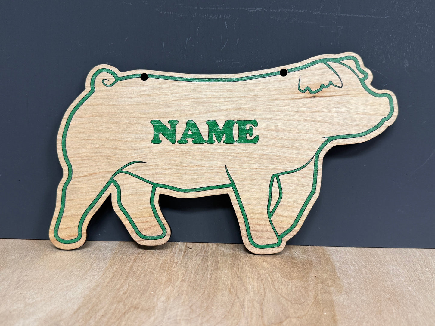 Duroc Market Hog Stall Sign Customizable Wooden Pig