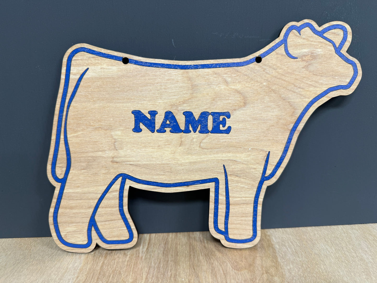Heifer Stall Sign Customizable Wooden