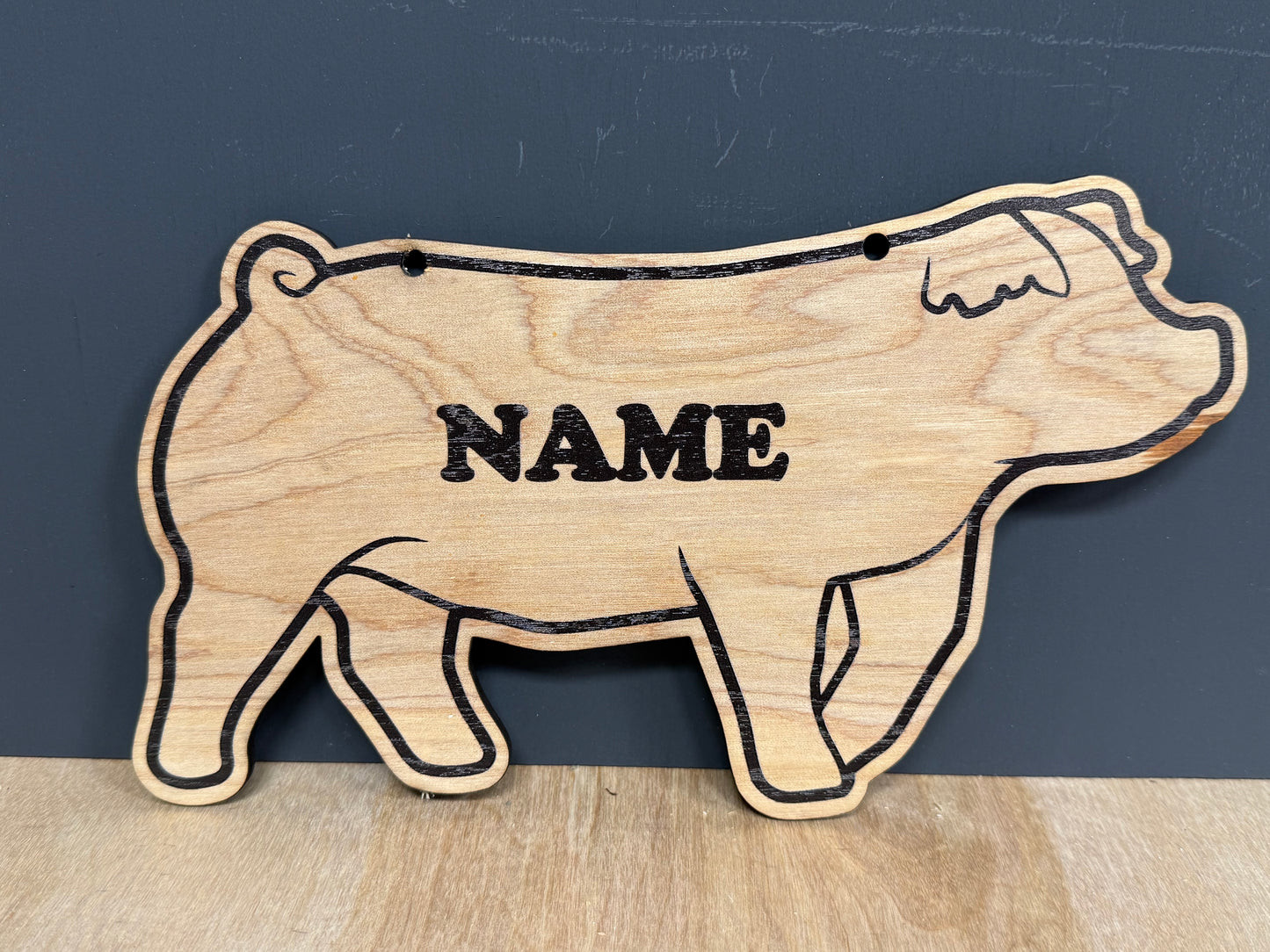 Duroc Market Hog Stall Sign Customizable Wooden Pig