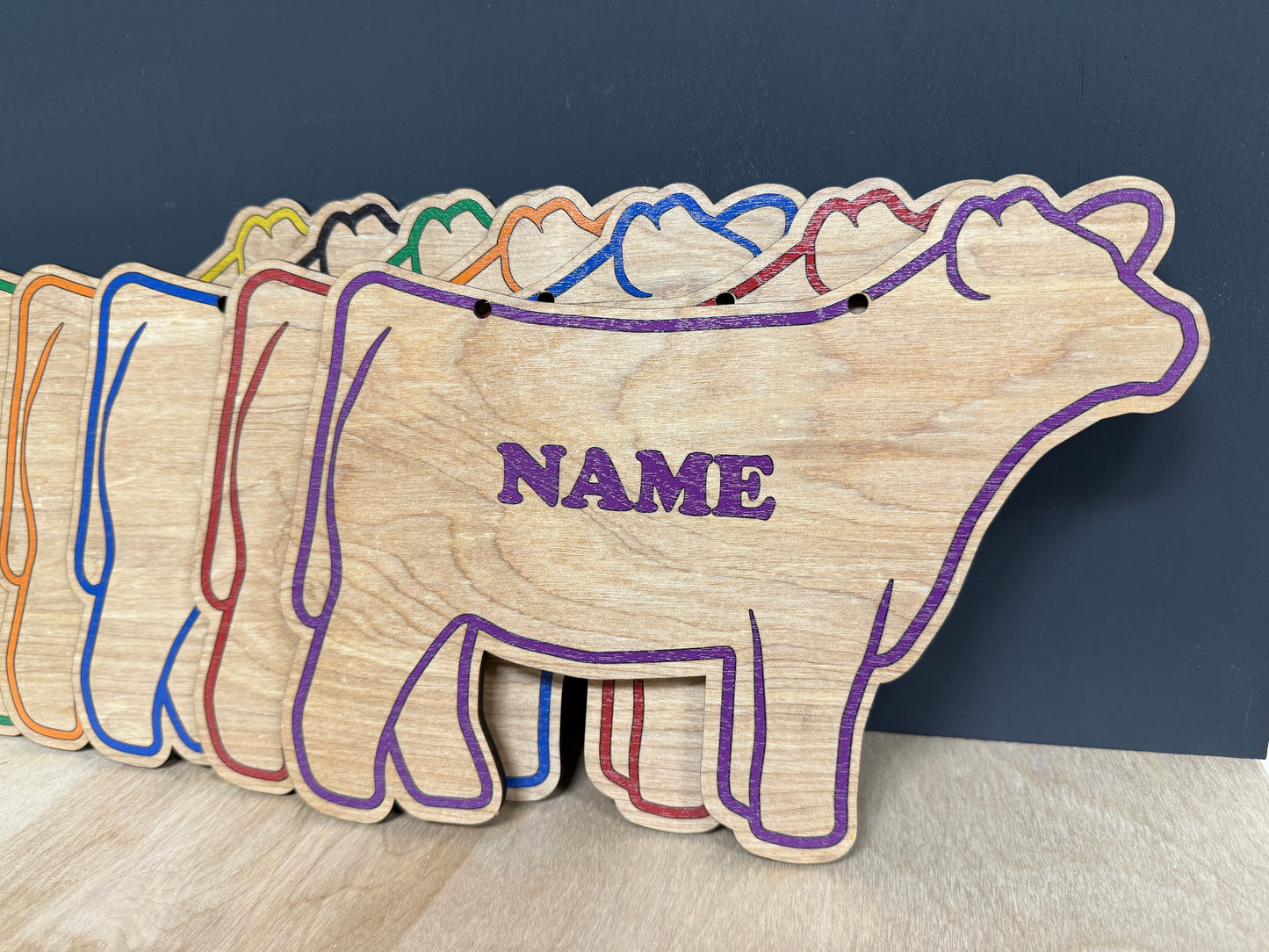 Heifer Stall Sign Customizable Wooden