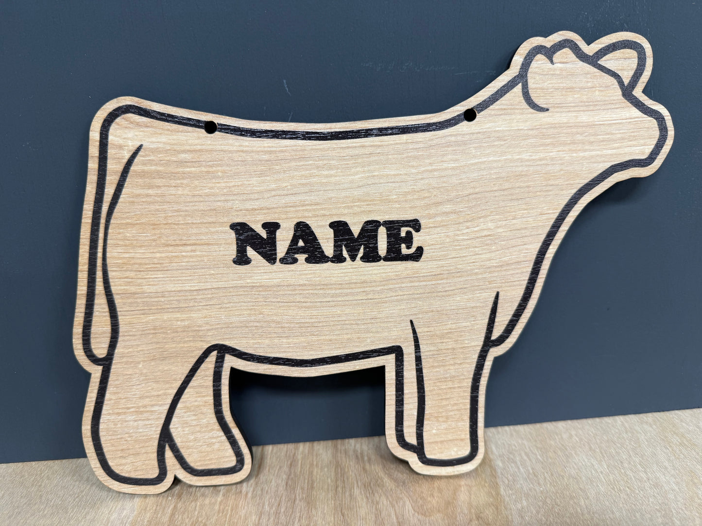Heifer Stall Sign Customizable Wooden