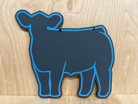 Chalk Market Steer stall sign for livestock shows or county fairs cattle sign