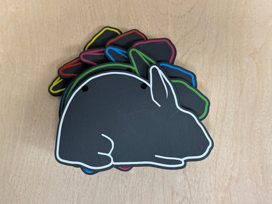 Rabbit Cage Chalkboard Sign - Reusable Wood Show Sign for livestock shows