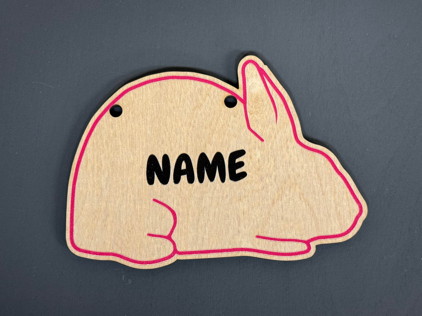 Rabbit Cage sign made from Wood Customizable
