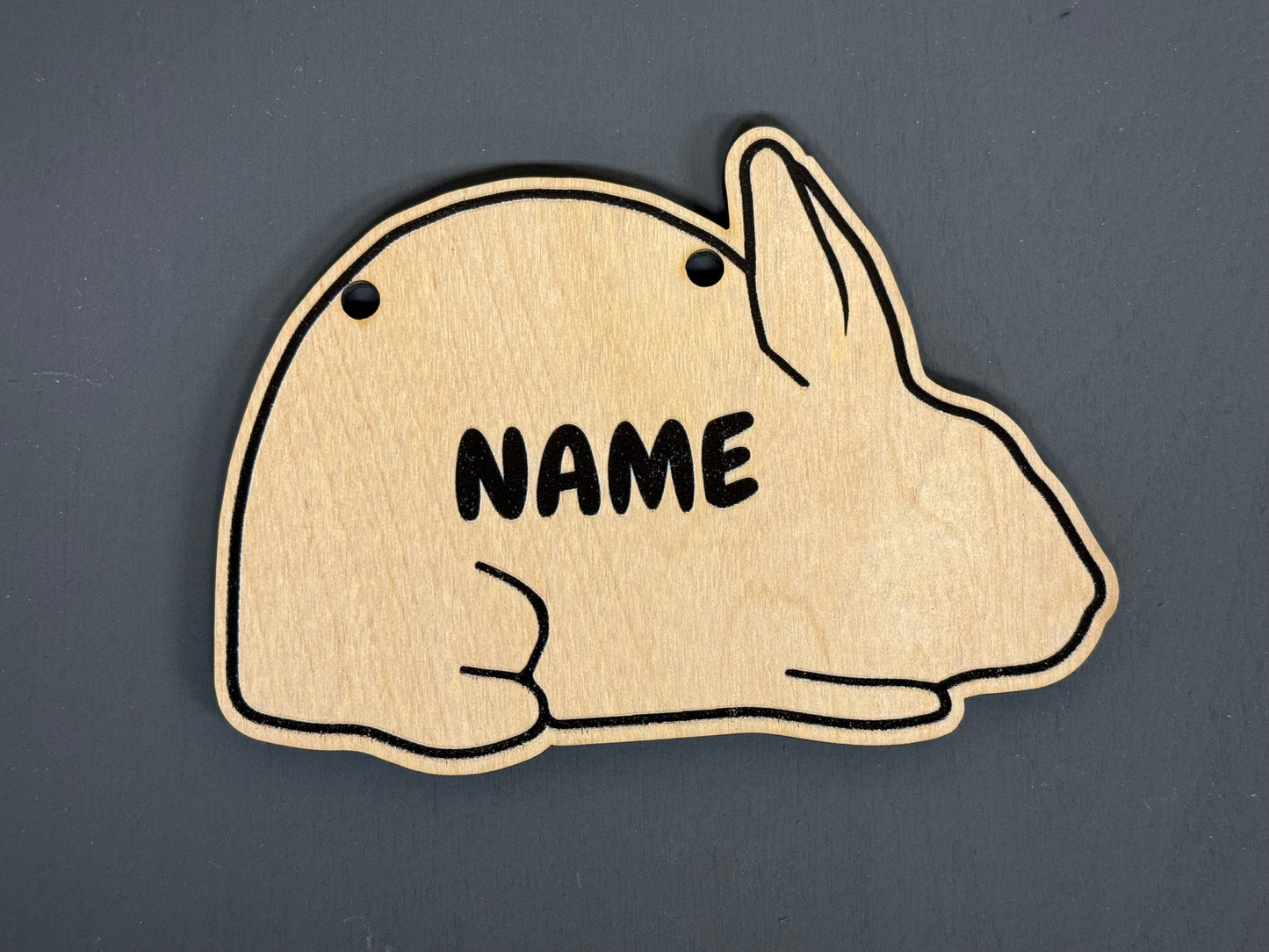 Rabbit Cage sign made from Wood Customizable
