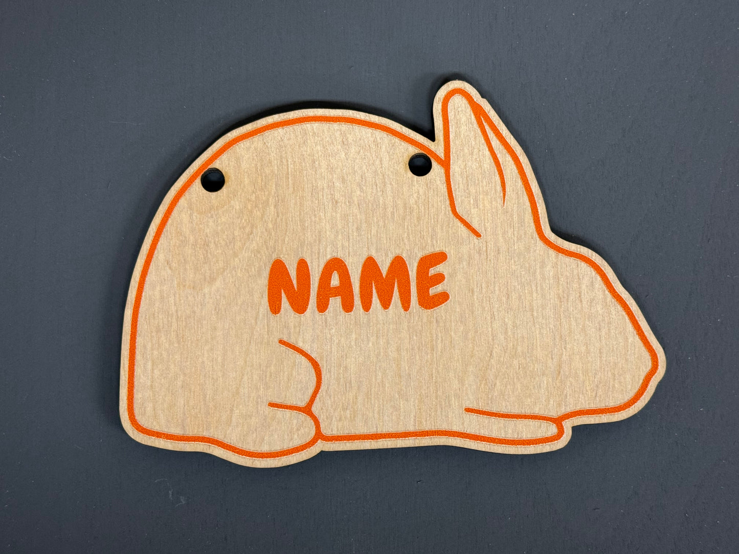 Rabbit Cage sign made from Wood Customizable