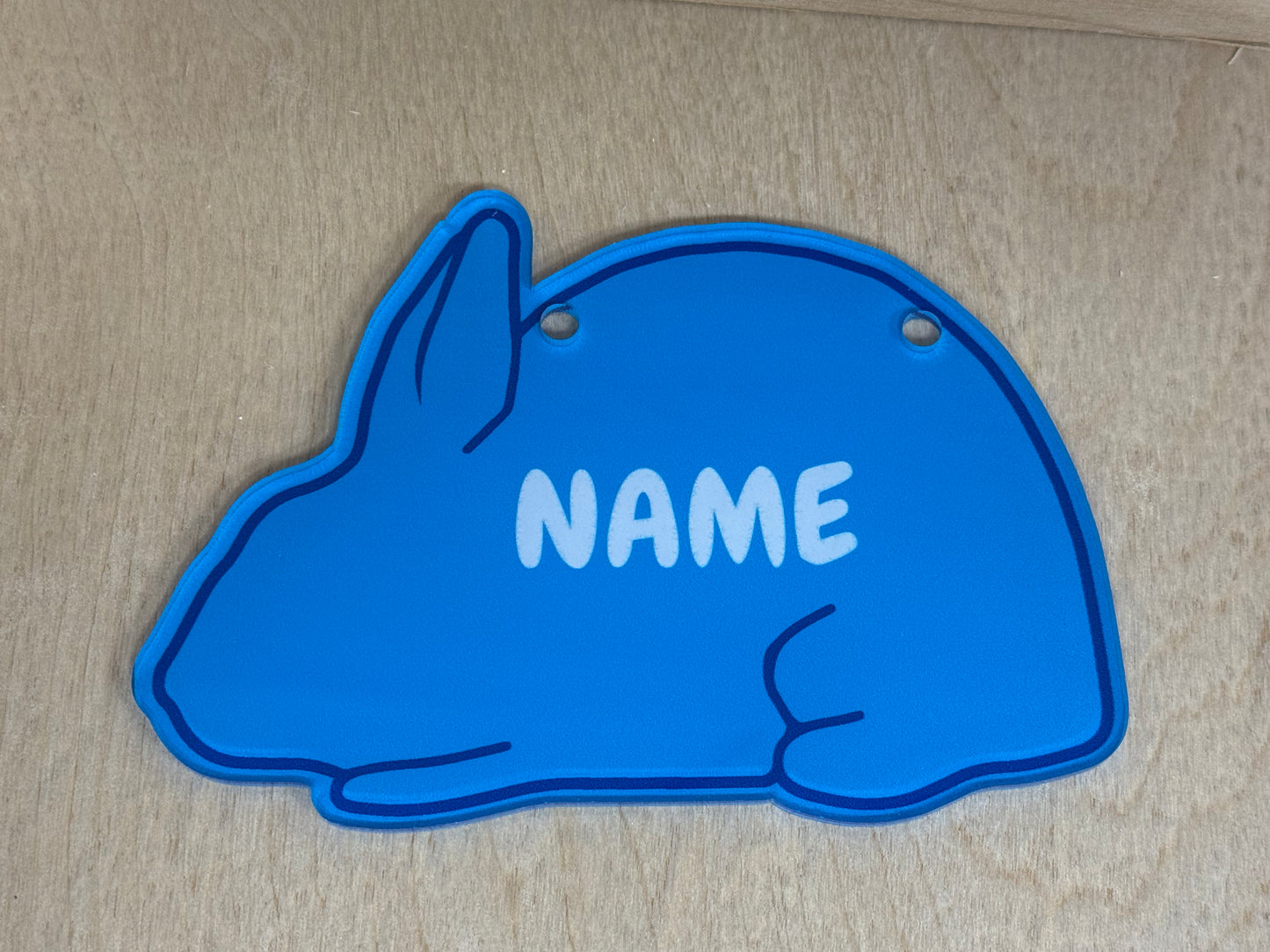Plastic Rabbit Cage sign made from acrylic customizable