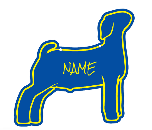 Market Goat stall sign made from acrylic plastic