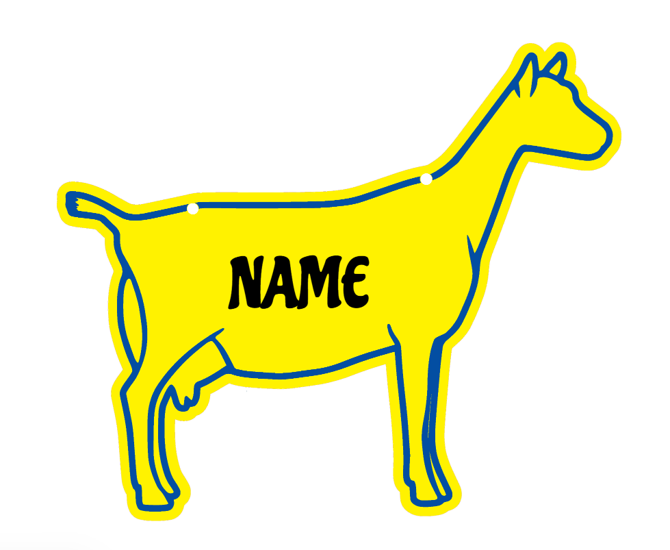 Dairy Goat Nigerian Dwarf or Alpine stall sign made from acrylic plastic