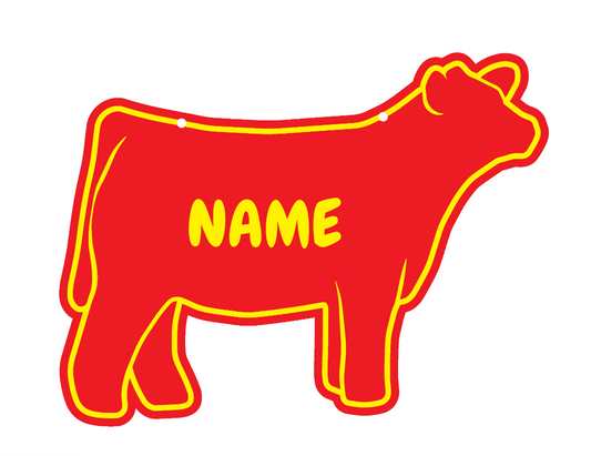 Heifer stall sign made from acrylic plastic