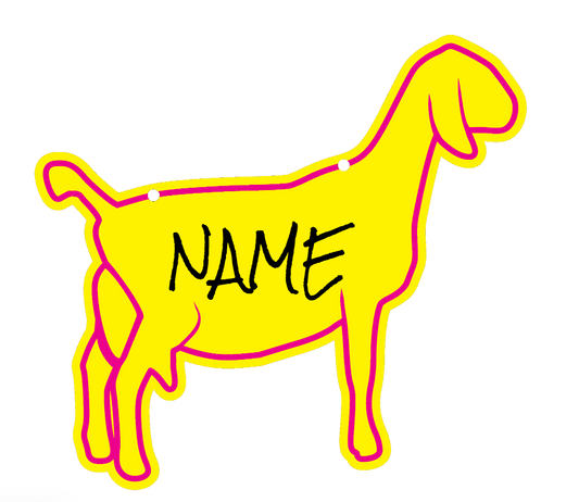 Dairy Goat Nubian stall sign made from acrylic plastic