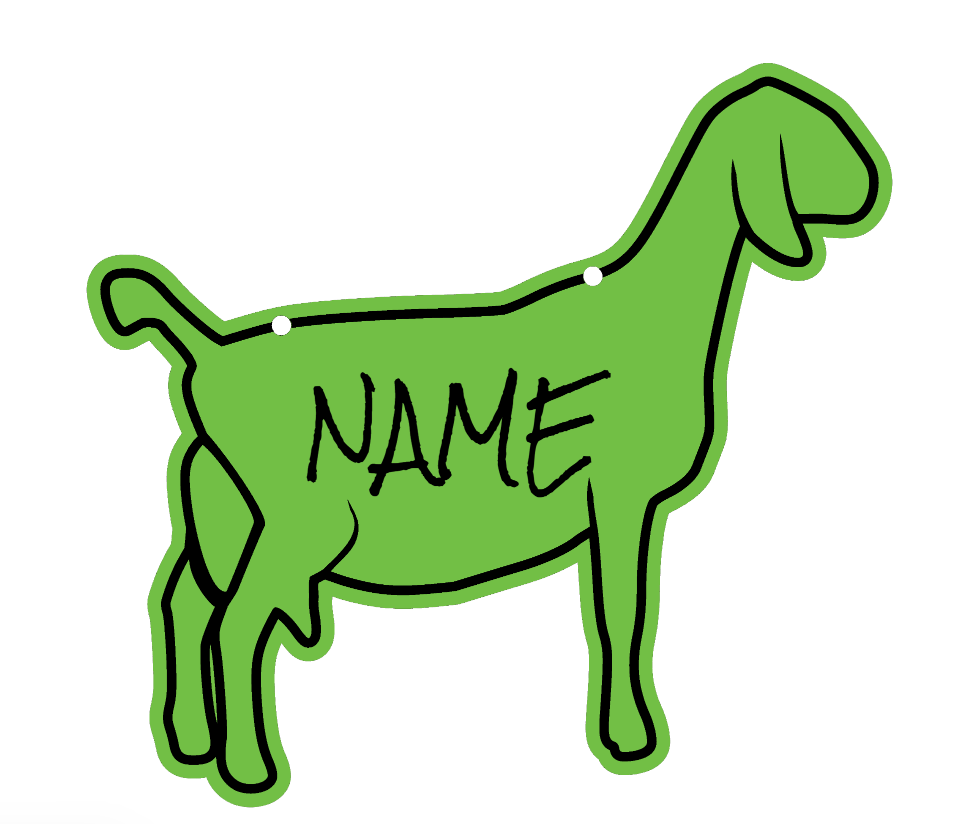 Dairy Goat Nubian stall sign made from acrylic plastic
