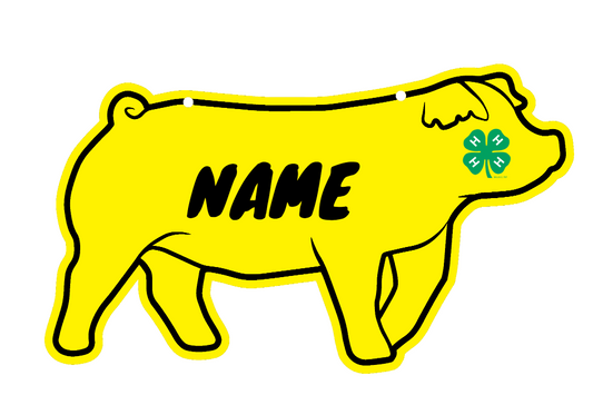 Duroc Pig stall sign made from acrylic plastic