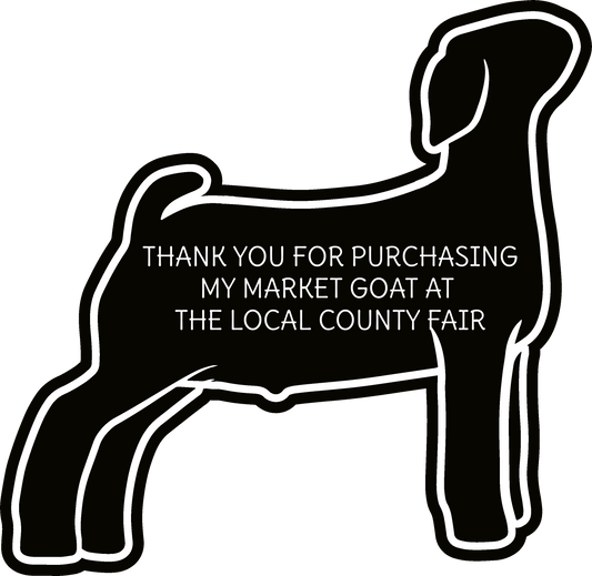 Custom Market Goat Buyer Gift - UV Printed Acrylic Thank You Gift
