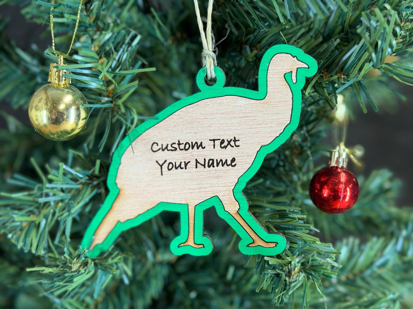Turkey Ornament for Turkey Lovers on Christmas. Good for a Buyers Gift, Thank you Gifts, Turkey Gift