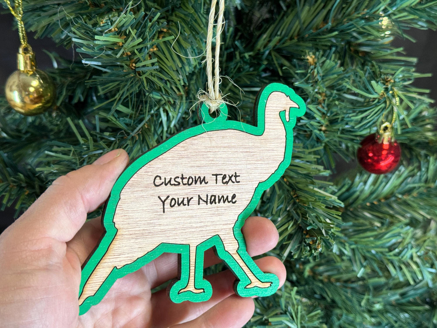 Turkey Ornament for Turkey Lovers on Christmas. Good for a Buyers Gift, Thank you Gifts, Turkey Gift