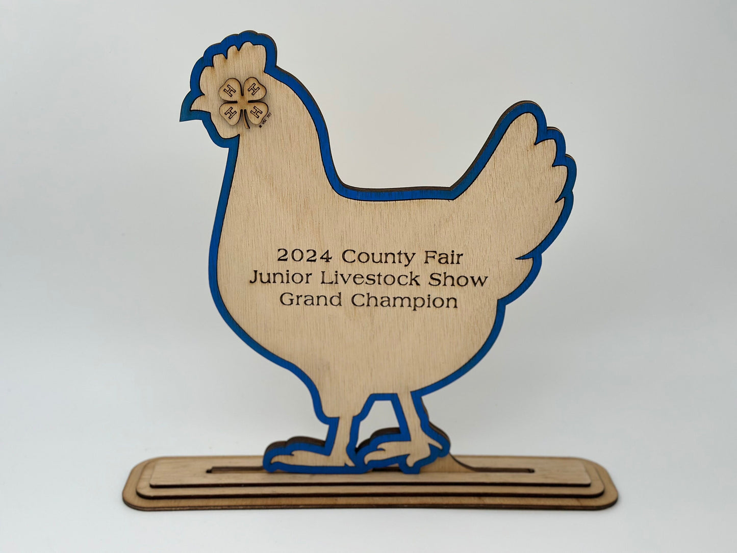 Chicken Show Award for livestock show expo 4H 4-H Trophy market chicken